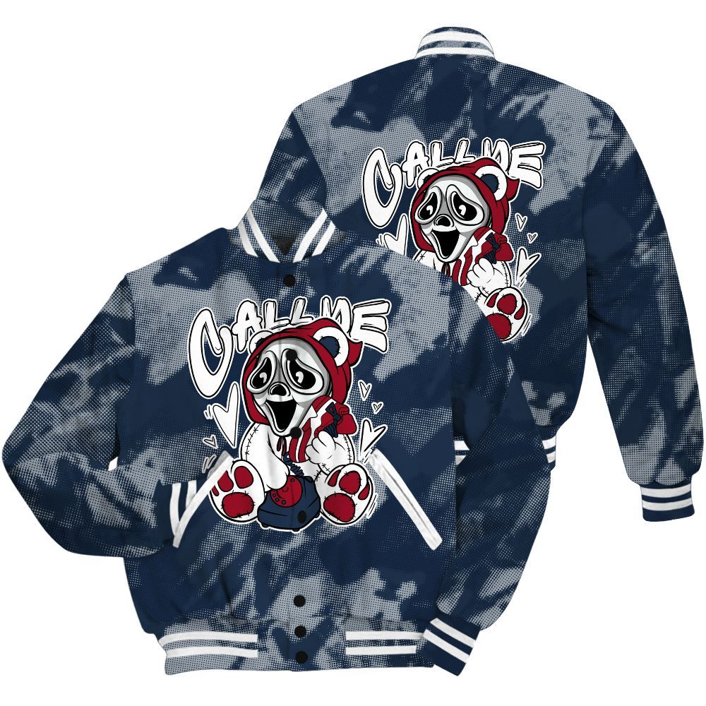 Varsity Jacket To Match Retro Olympic 6s Shirt - Call Me Bear Abstract Halftone All Over Print