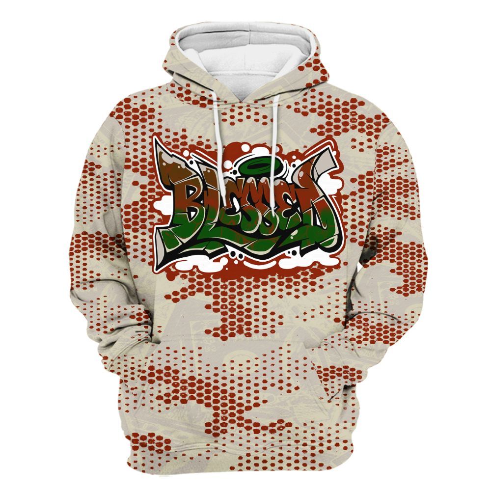 Hoodie To Match El Grito 5s - Blessing Graphic Banknotes All Over Print