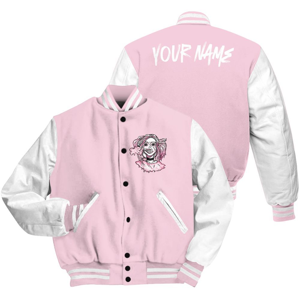 Varsity Jacket To Match Orchid 4s - Custom Name Bad Girl HAHA All Over Print