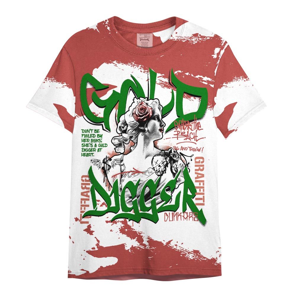 Shirt To Match Dune Red 13s - Gold Digger Retro Shirt Outfit