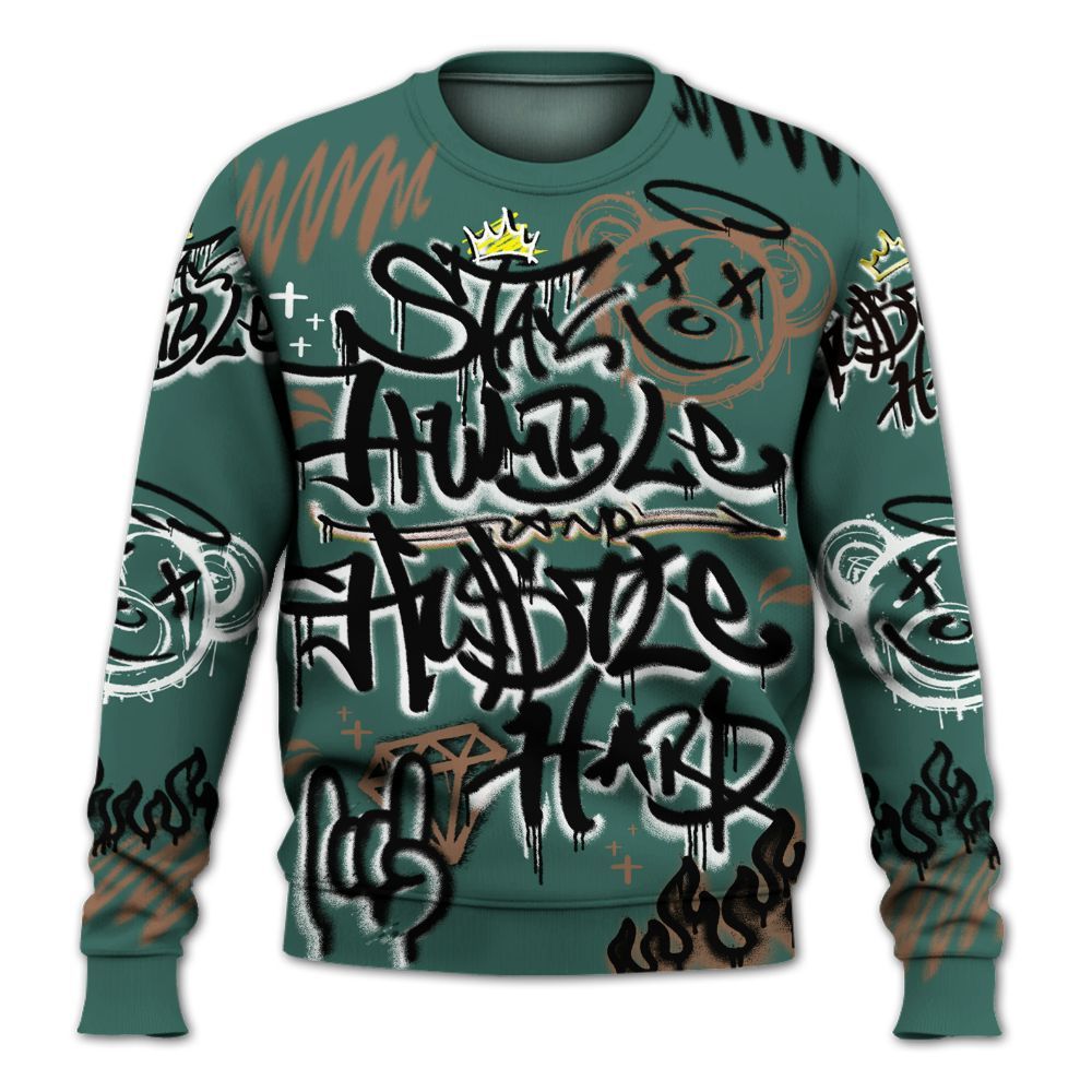 Sweatshirt To Match Low OG Oxidized Green 1s - Humble Drip Streetwear Graffity All Over Print