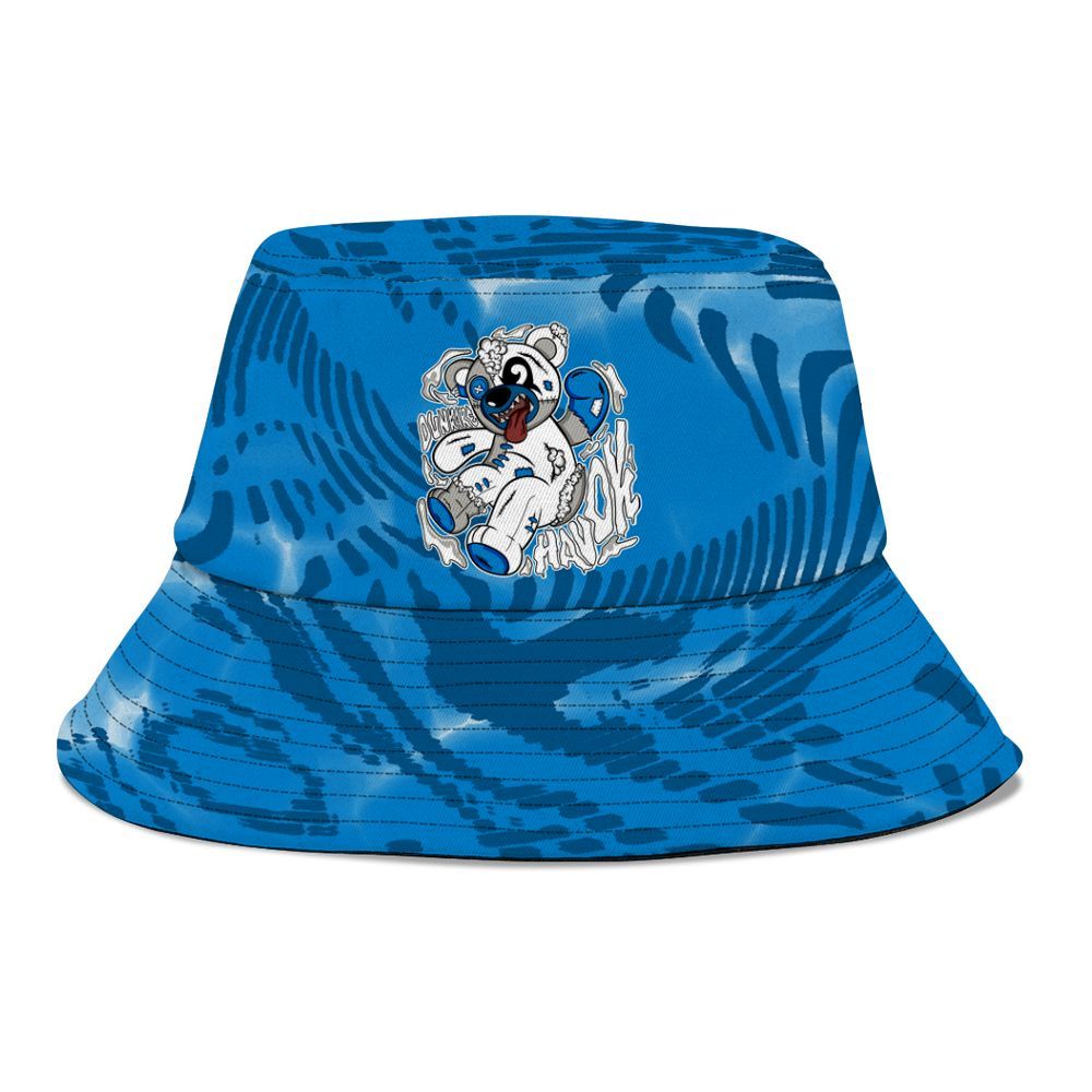 Bucket Hat To Match Military Blue 4s - Havok Bear Graphic