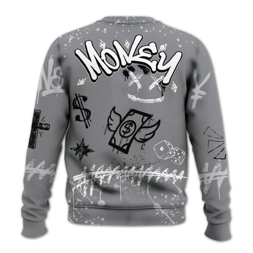 Sweatshirt To Match Retro Wolf Grey 5s - Everybody Paid In Full Crayon All Over Print