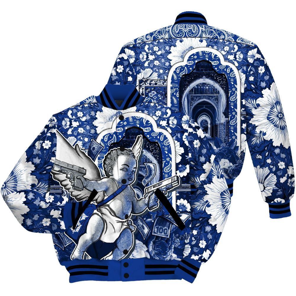 Varsity Jacket To Match Air Foamposite One Royal - Angel Money Bag All Over Print