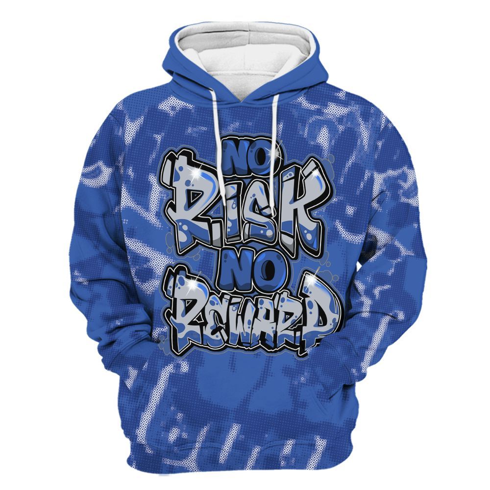Hoodie To Match Air Foamposite One Royal - No Risks No Reward Street All Over Print