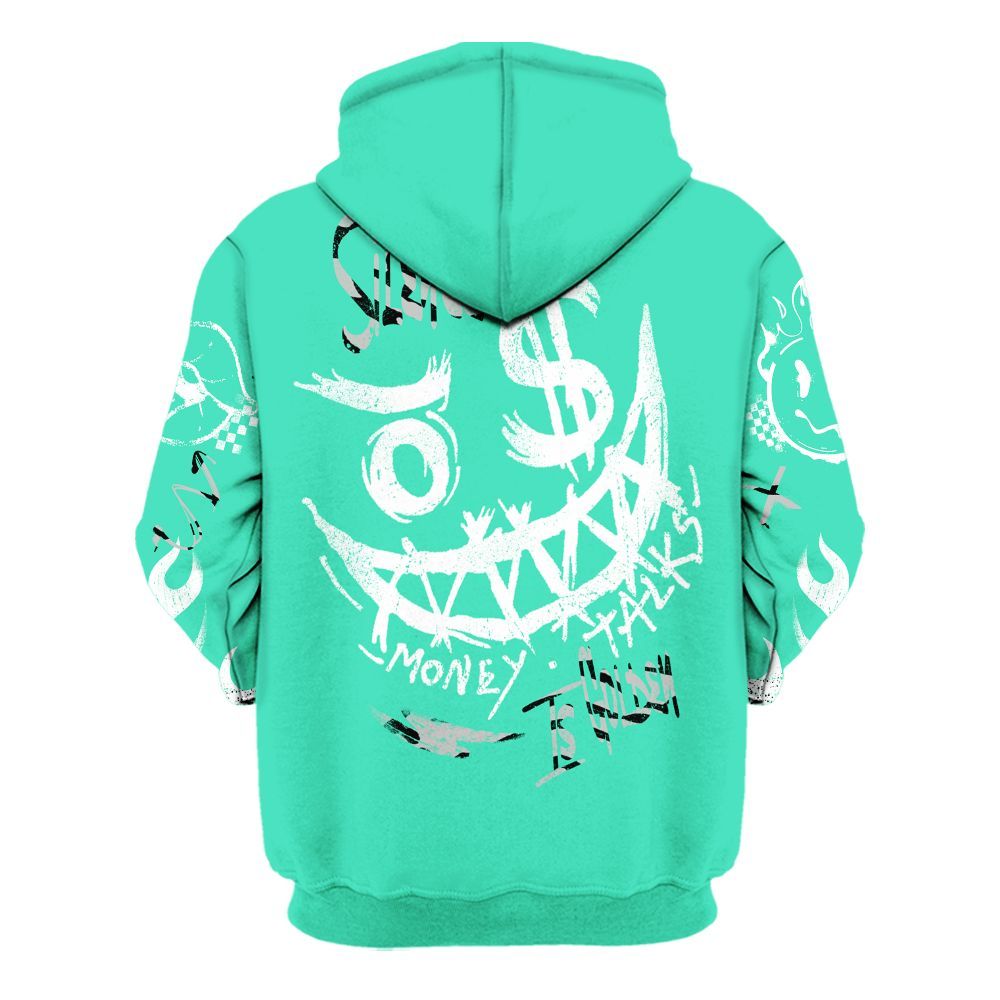 Hoodie To Match Black Green Glow 3s - Mouth Burning Street Style All Over Print