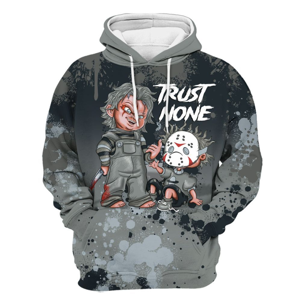 Hoodie To Match Retro Georgetown 6s - Trust No One Scary All Over Print
