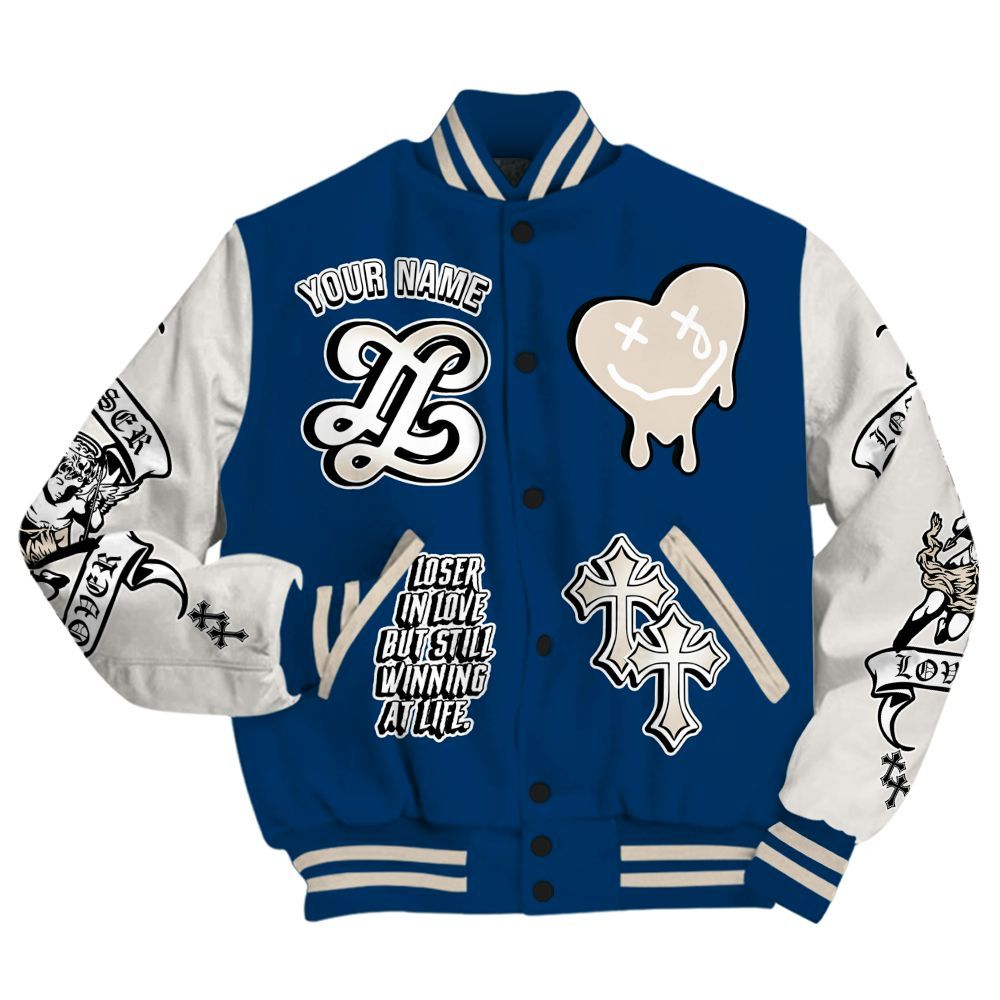 Varsity Jacket To Match Retro Rare Air 11s - LOVER LOSER Custom Name All Over Print