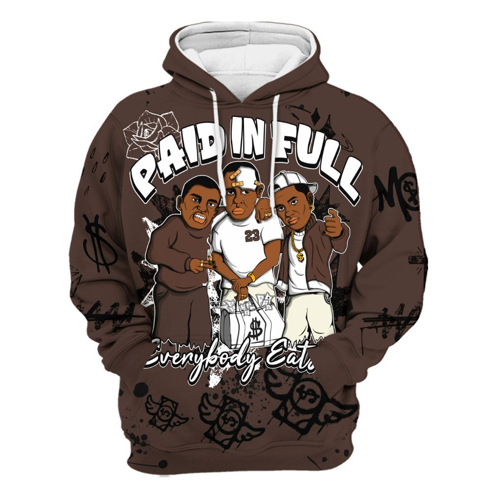 Hoodie To Match SoleFly Cafecito 12s - Everybody Paid In Full Crayon All Over Print