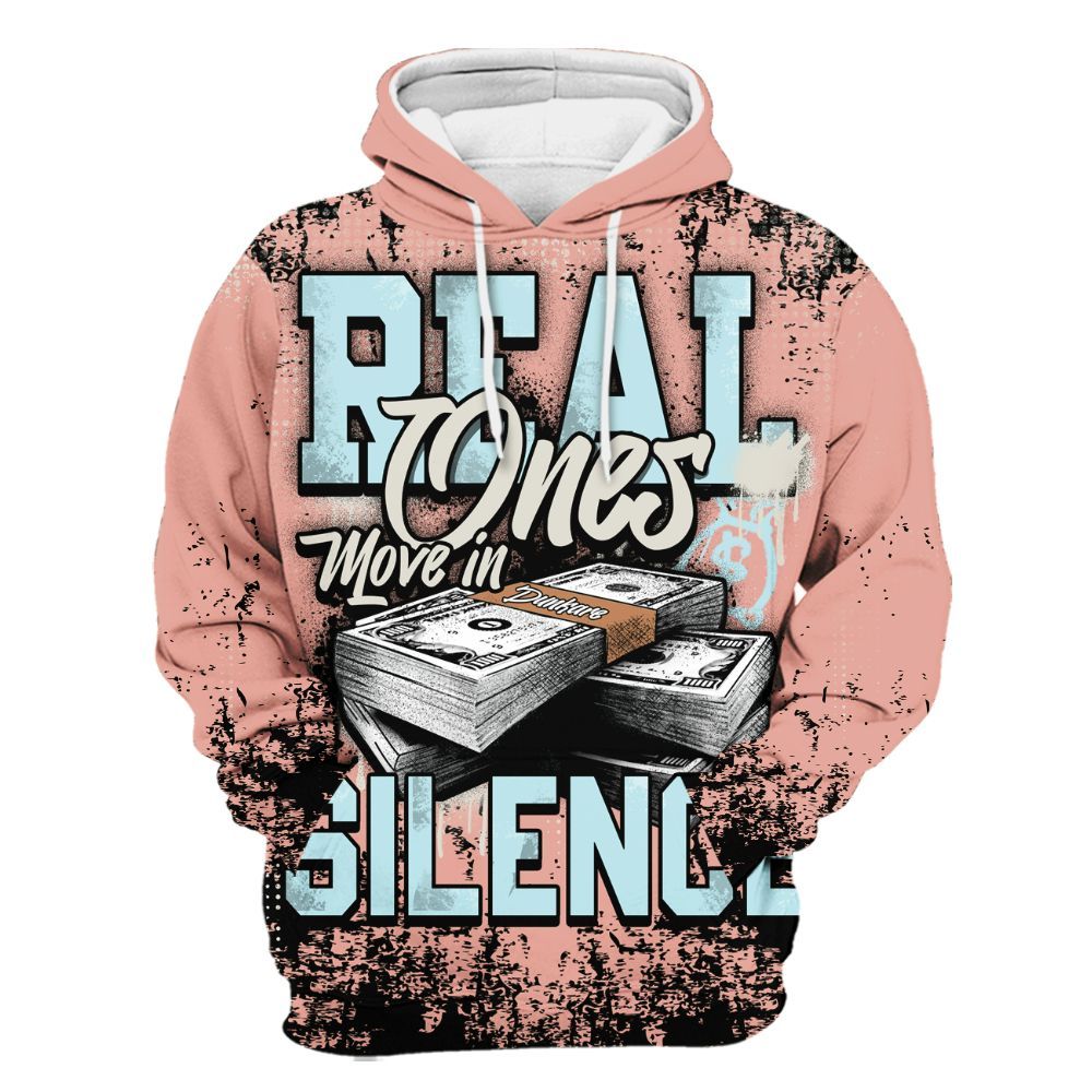 Hoodie To Match Dunk Low Glacier Arctic - Move In Silence Money Street Retro All Over Print