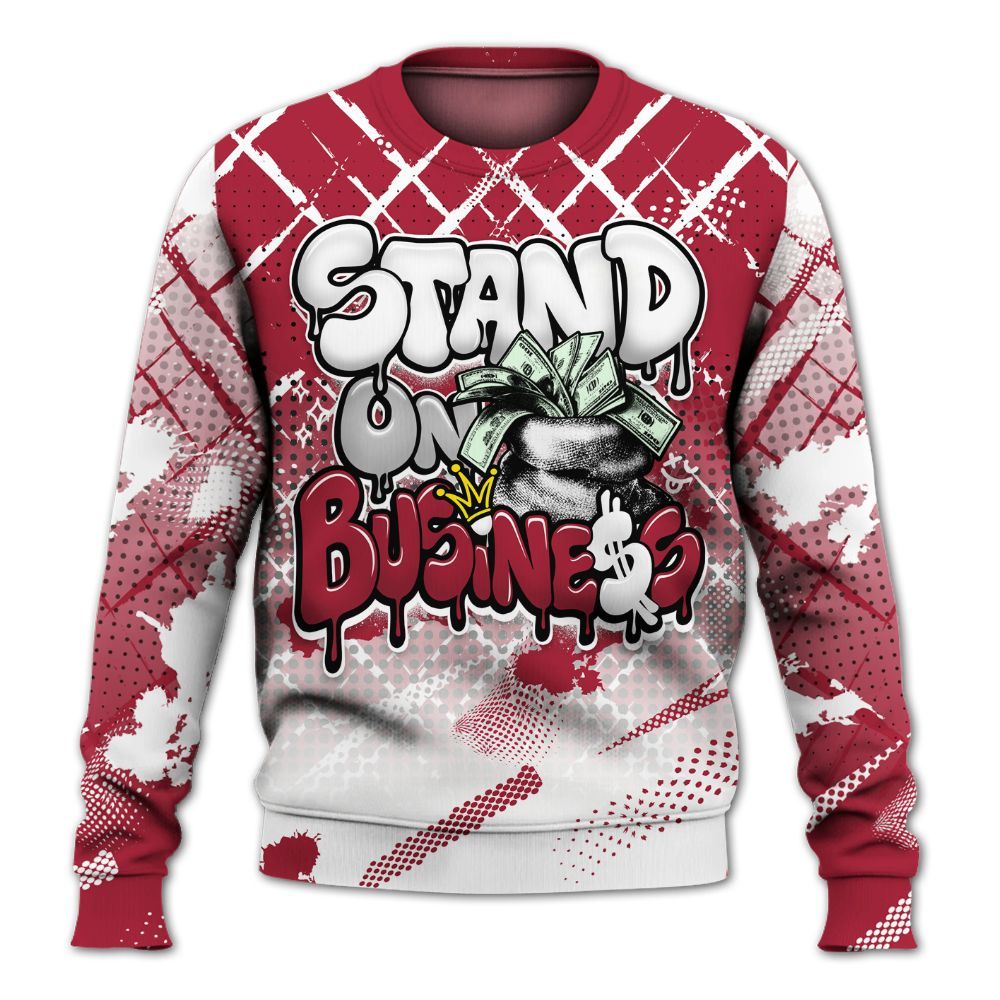 Sweatshirt To Match High OG Chicago Shadow 1s - Halftone Stand Business Dripping All Over Print