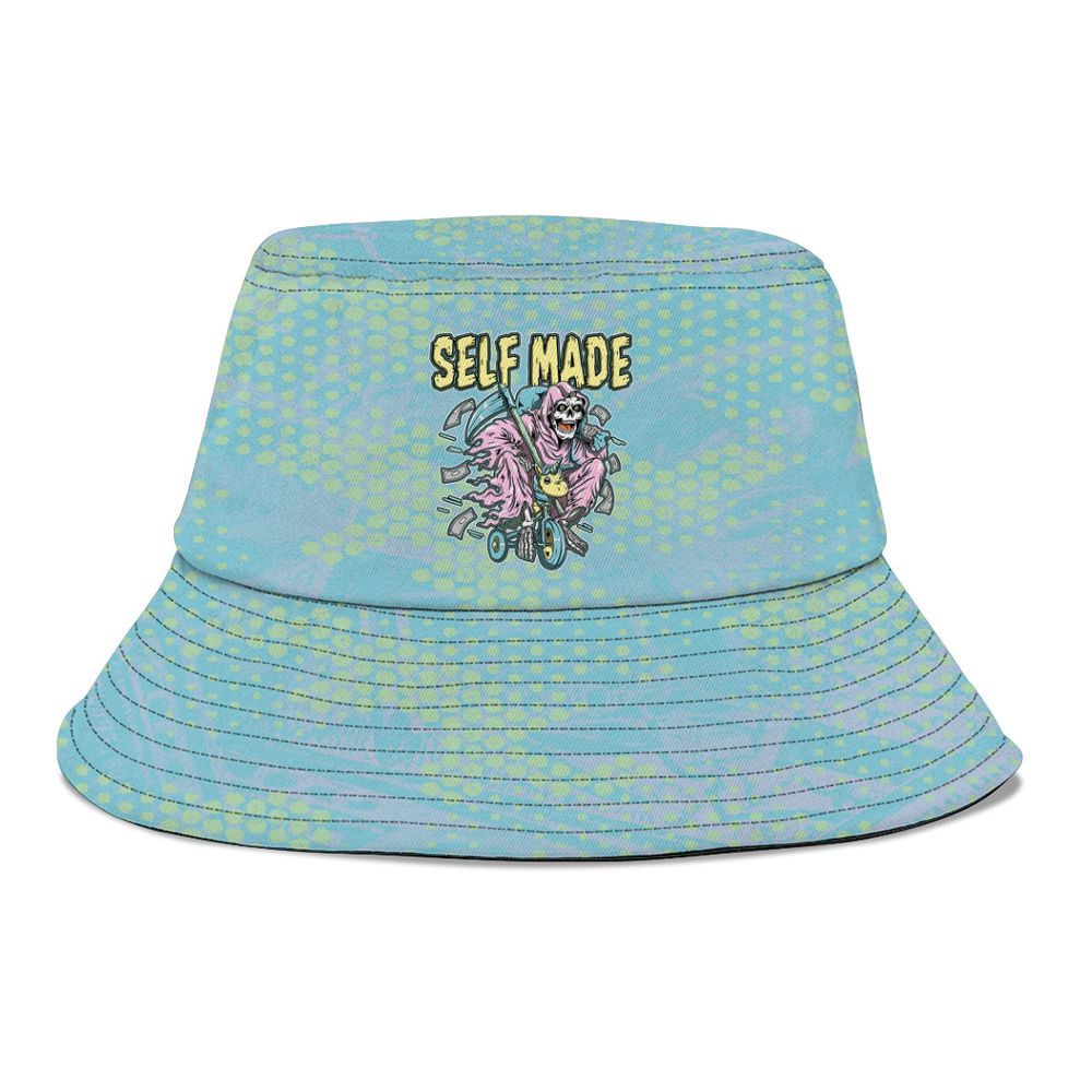 Bucket Hat To Match SB Dunk Low Visty - Self Make Skeleton Banknotes Art Graphic