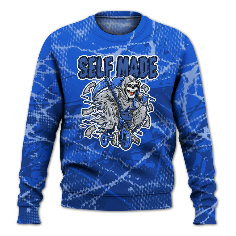 Sweatshirt To Match Air Foamposite One Royal - Self Make Skeleton Profound All Over Print