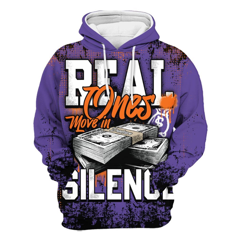 Hoodie To Match Air Max Waffle SP Voltage Purple - Move In Silence Money Street Retro All Over Print