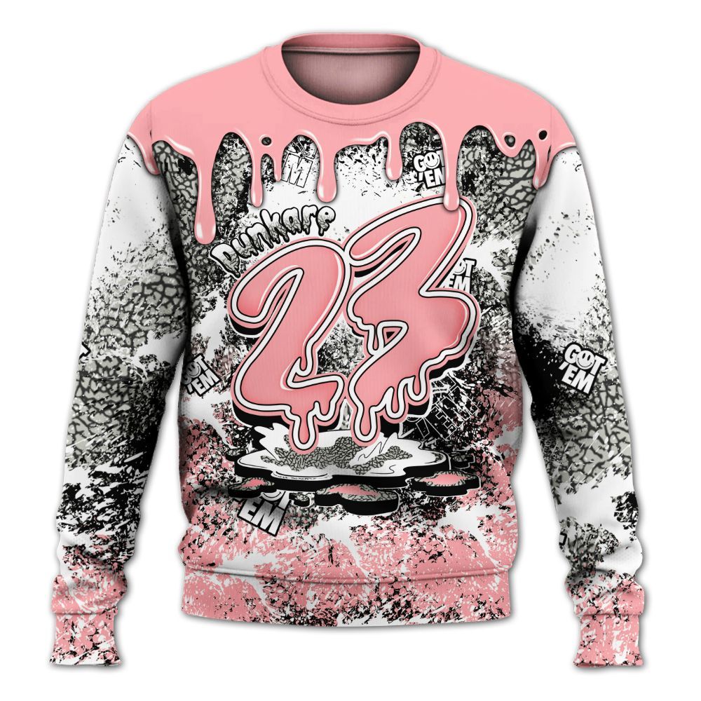 Sweatshirt To Match Retro Wings 3s - Dripping 23 Drip All Over Print