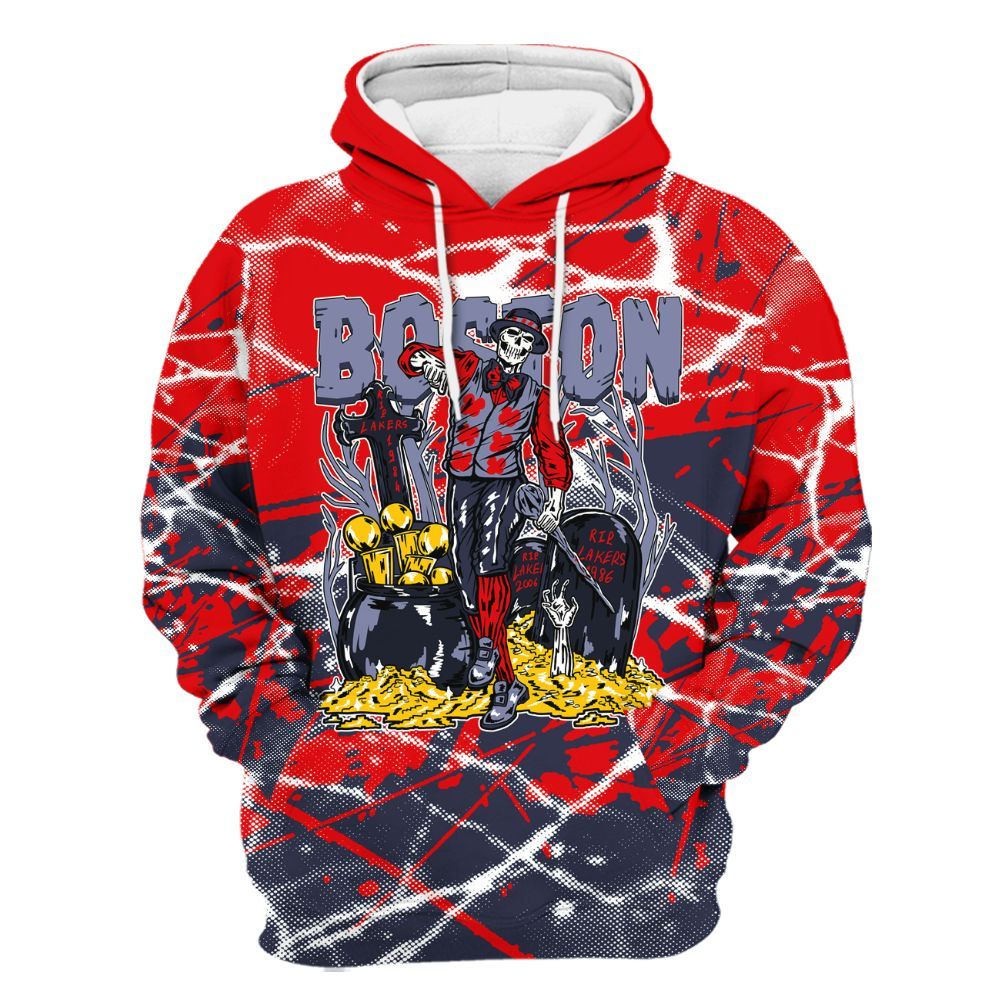 Hoodie To Match Low OG Howard Bison 1s - Goldrush Skeleton Profound All Over Print