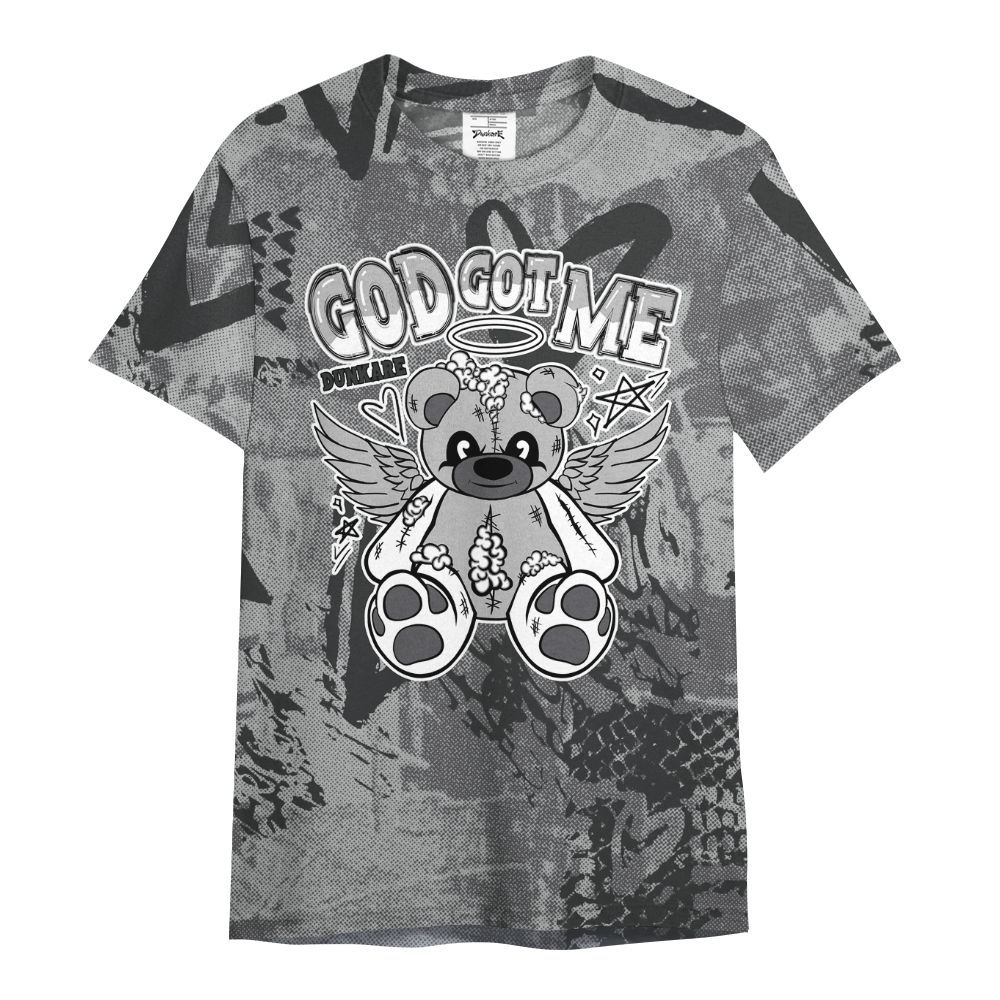 Shirt To Match White Thunder 4s - Gods Guides Me Bear Heart Grunge All Over Print