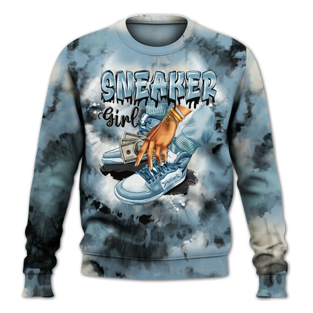 Sweatshirt To Match Retro SoleFly 13s - SNEAKER Girl Money Drip Tie Dye All Over Print