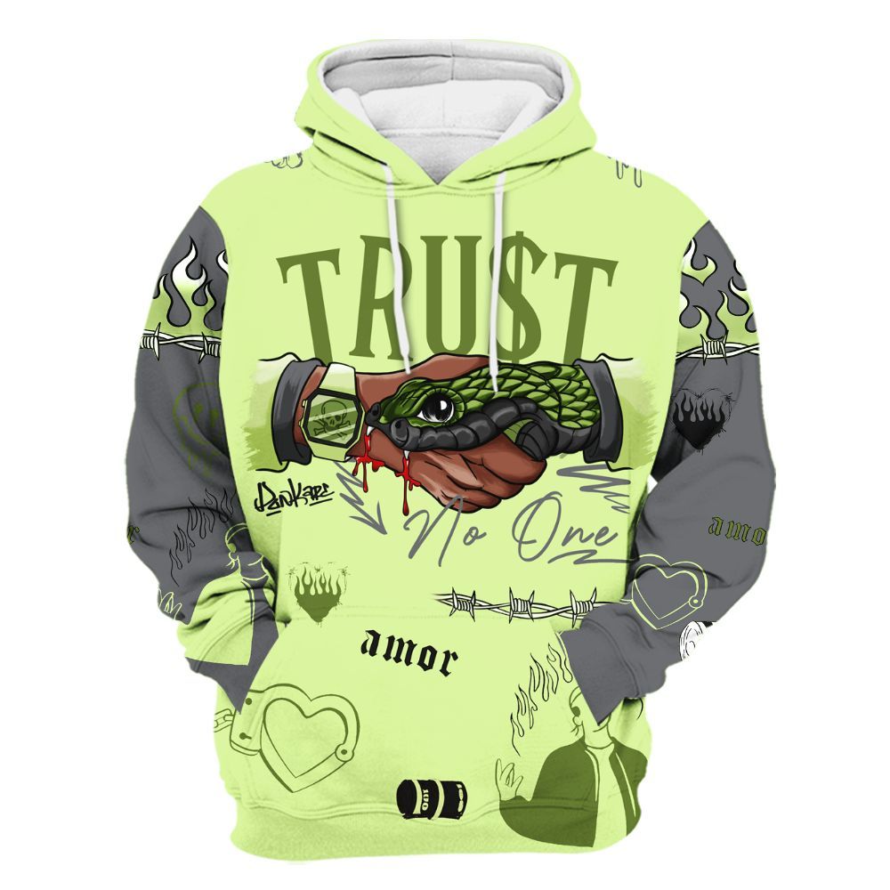 Hoodie To Match Smoke Grey Volt TR 1s - Snake Trust No One All Over Print