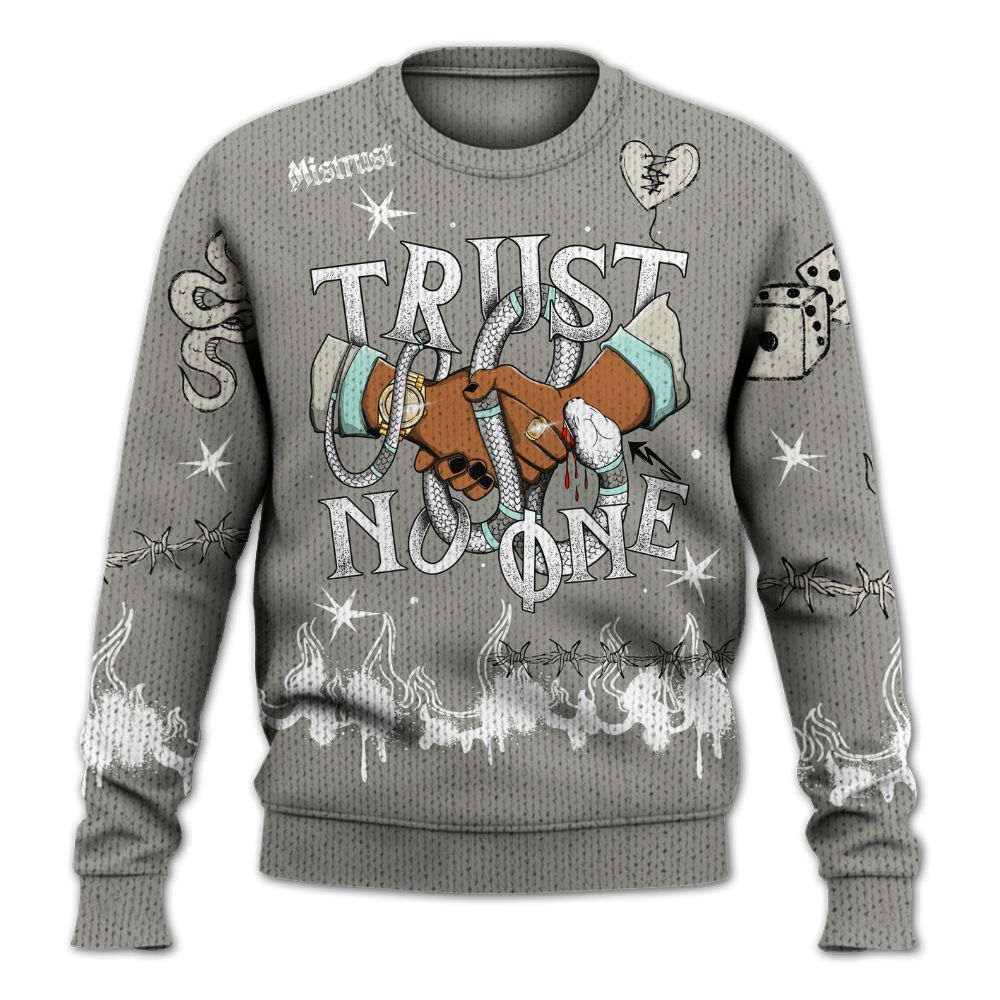 Knitted Sweater To Match Low OG Year Of The Snake 1s - Trust No One Snake-Bite Doodle Crayon