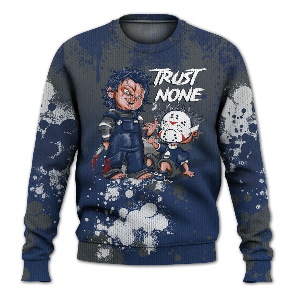Knitted Sweater To Match Retro Flint 13s - Trust No One Scary