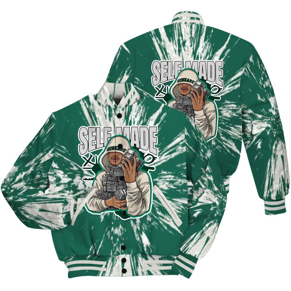 Varsity Jacket To Match Oxidized Green 4s Shirt - Selfmade Lux All Over Print