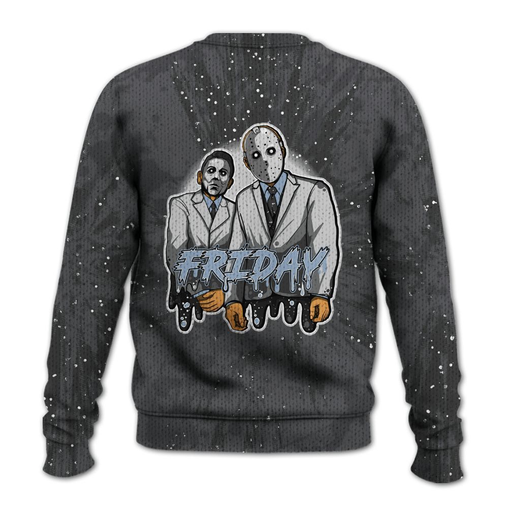 Knitted Sweater To Match Reverse Oreo 6s - Friday Halloween Graphic Luxury