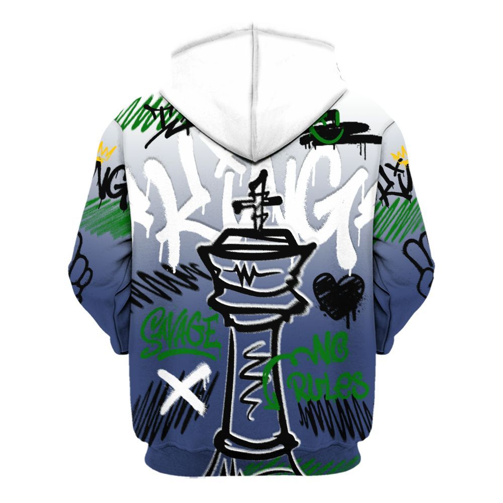 Hoodie To Match Midnight Navy 13s - Street King Chess Streetwear All Over Print