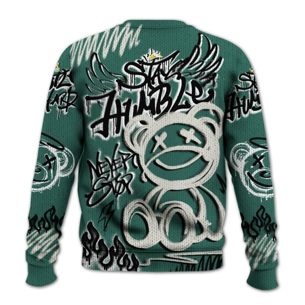 Knitted Sweater To Match RM Oxidized Green 4s - Humble Drip Streetwear Graffity