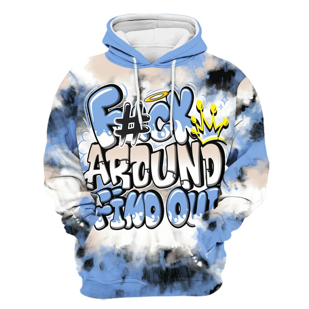 Hoodie To Match Air Max 1 Royal Pulse - Tie Dye FK Around Find Out All Over Print
