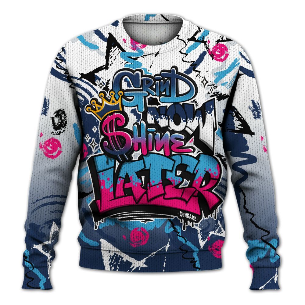 Knitted Sweater To Match Air Max 180 University Blue - Grind Shine Later Drip