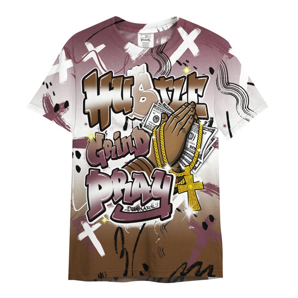 Shirt To Match Archaeo Brown 3s - Money Hustle Grind Pray All Over Print