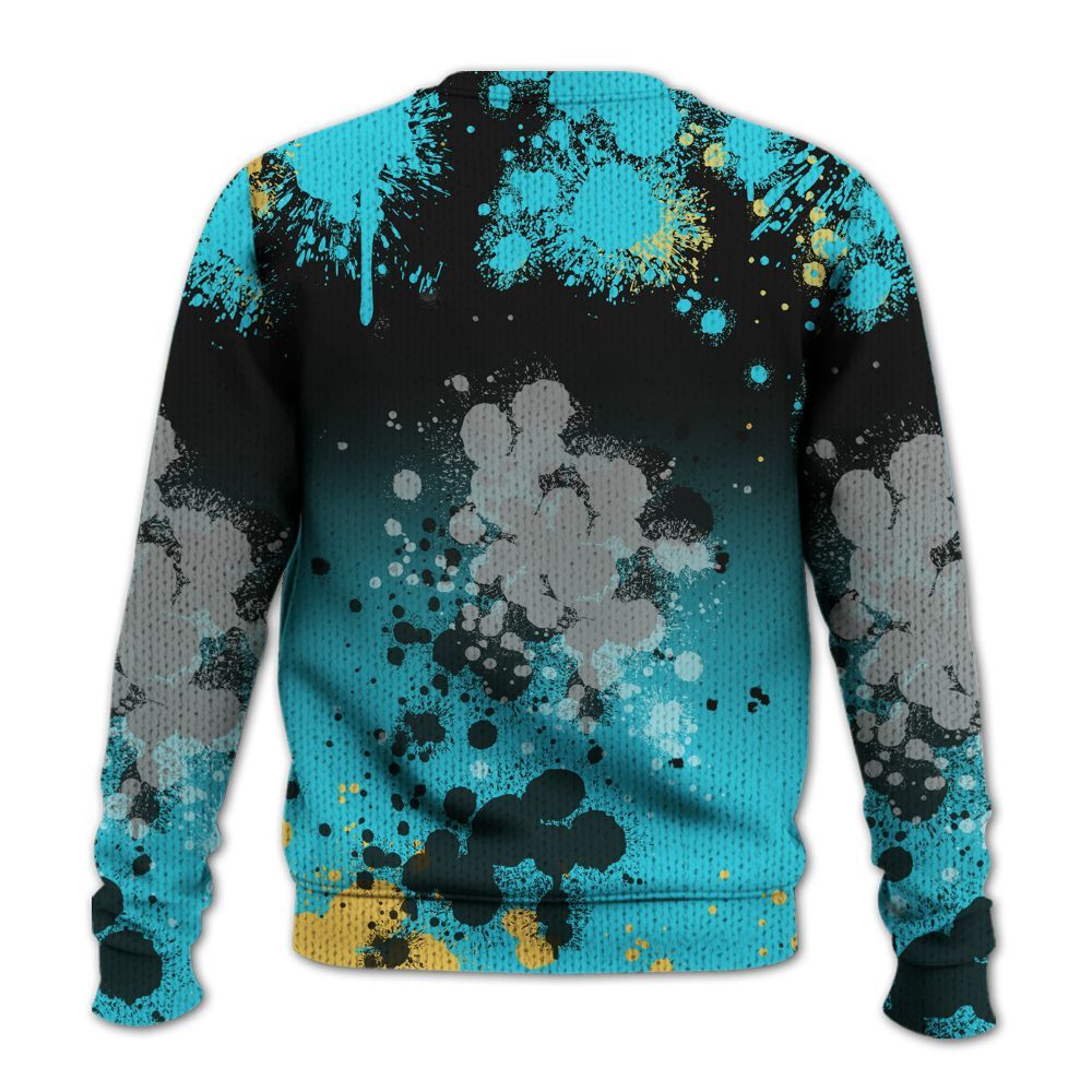 Sweater To Match Retro Gamma Blue 11s - God Blessed Ink Drip Graphic