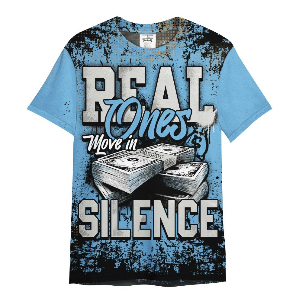 Shirt To Match SB Dunk Low University Blue - Move In Silence Money Street Retro All Over Print