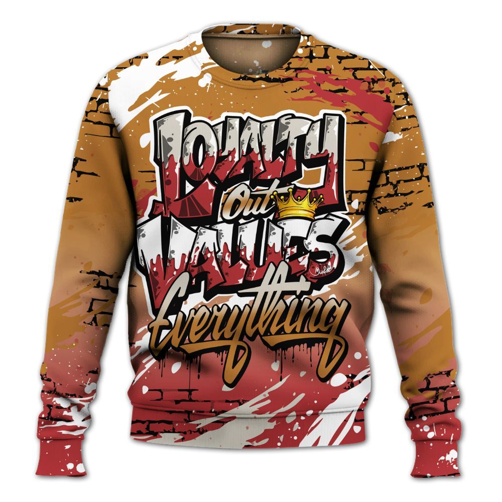 Sweatshirt To Match Air Max Plus Sunset Swarovski - Values Of Loyalty Drip All Over Print