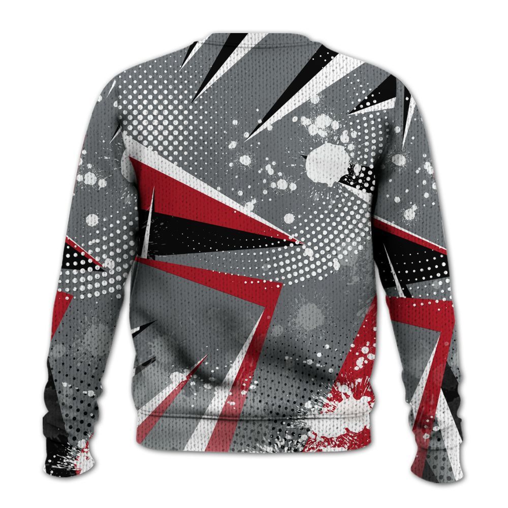 Knitted Sweater To Match Retro Fire Red 9s - Poly Trust No One Dripping