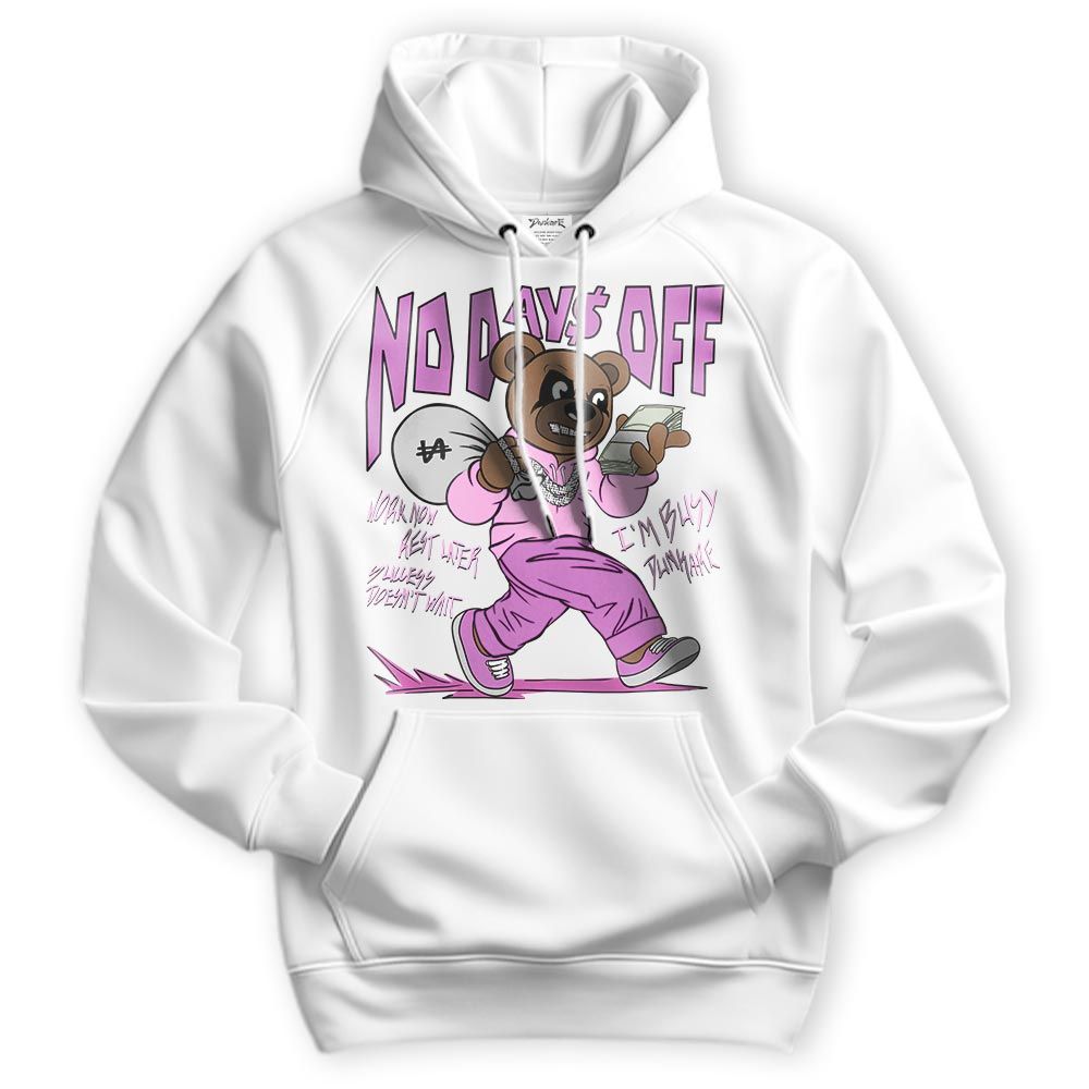 Sweatshirt To Match Hyper Violet 4s Hoodie - No Day Off Bear Hoodie Unisex