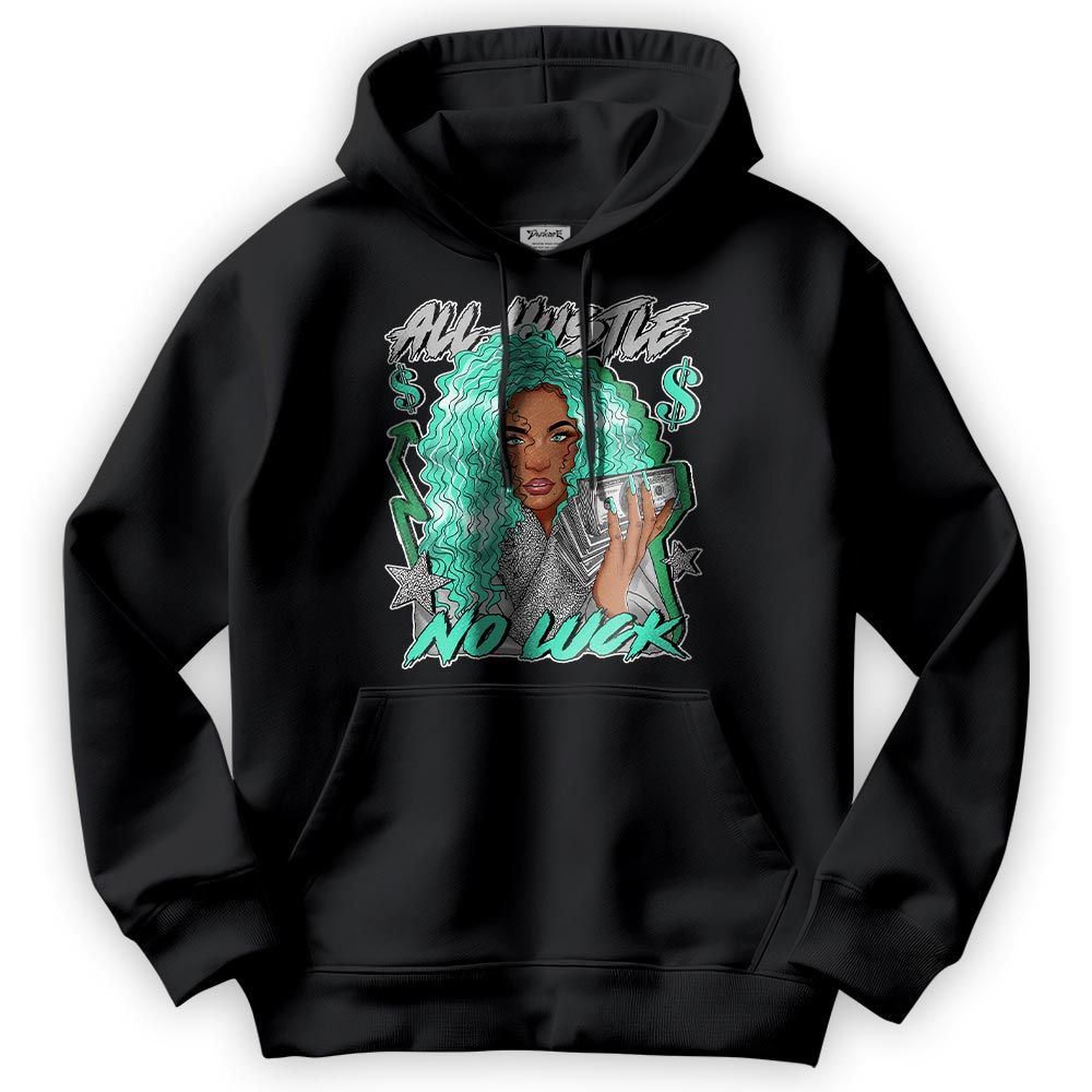 Sweatshirt To Match Black Green Glow 3s Hoodie - All Hustles Unique Hoodie Unisex