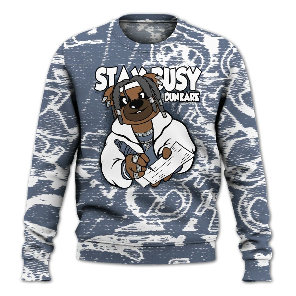 Sweatshirt To Match Low Diffused Blue 11s - Maintain Activity Bear Avant-Garde All Over Print