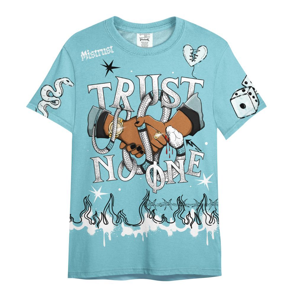 Shirt To Match Low Legend Blue 11s - Trust No One Snake-Bite Doodle Crayon All Over Print