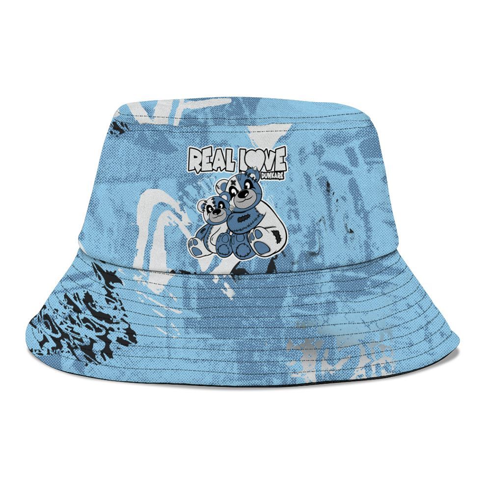 Bucket Hat To Match Legend Blue 11s - Sincere Fondness Bear Graphic