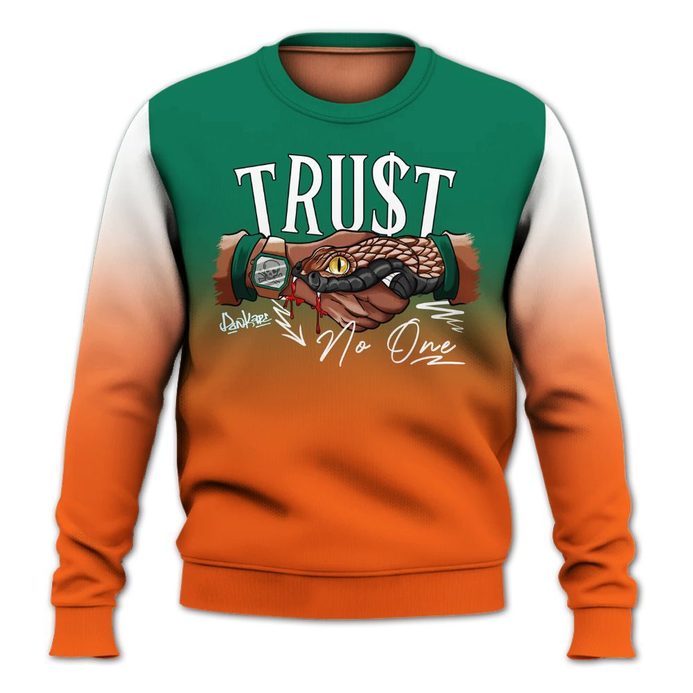 Sweatshirt To Match SoleFly Sail Gorge Green 3s - Snake Trust No One Drip All Over Print
