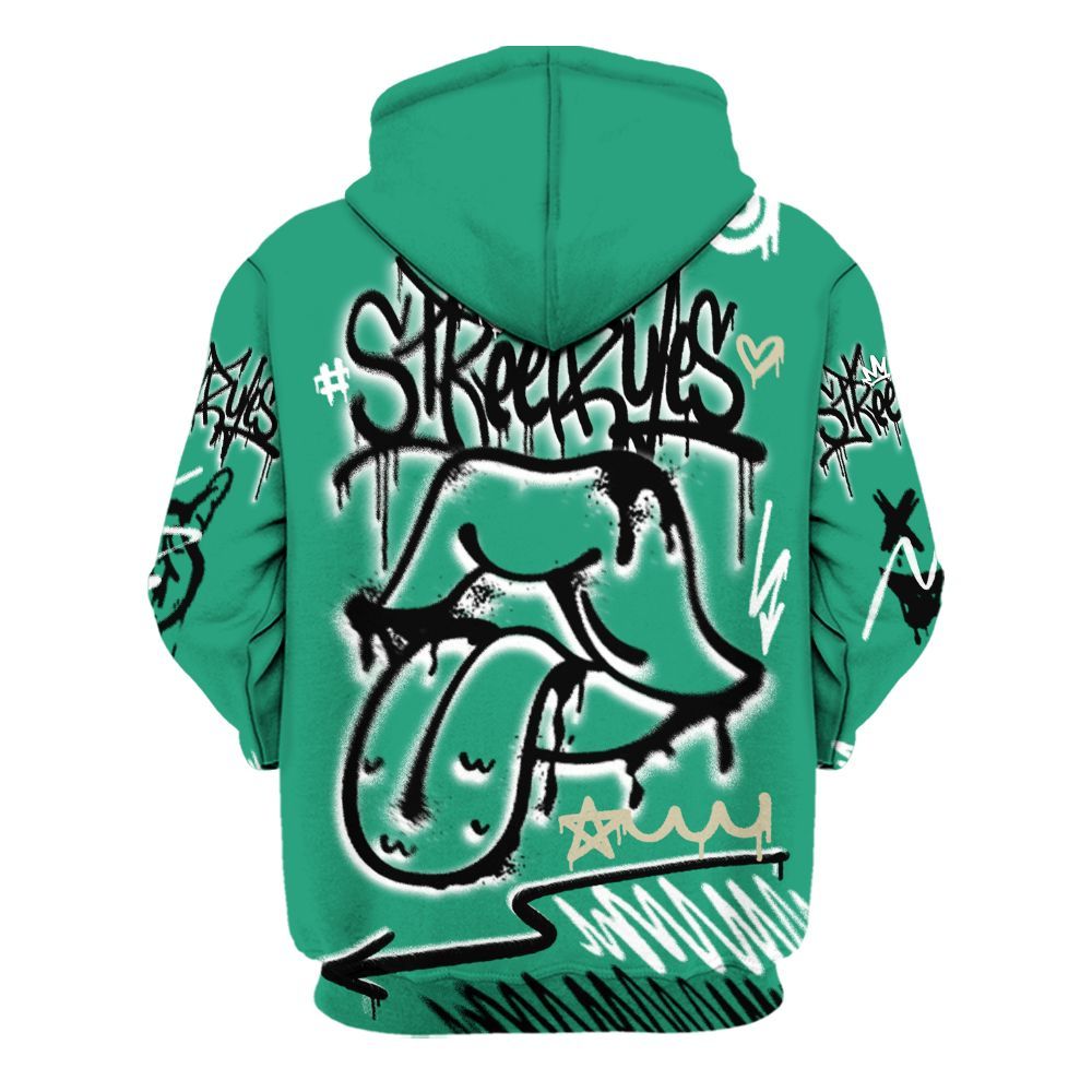 Hoodie To Match Pine Green 4s - Break Rules Streetwear All Over Print