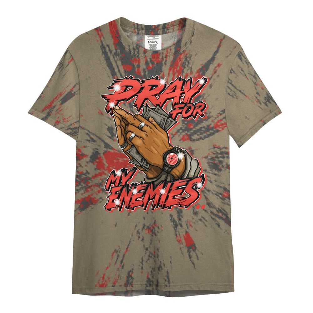 Shirt To Match Olive 9s - Prayed For Enemies Graphic Luxury All Over Print