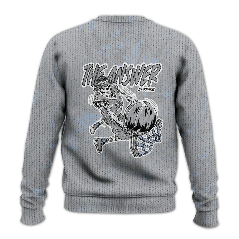 Knitted Sweater To Match Low OG Wolf Grey 1s - The Answer Skeleton Luxury