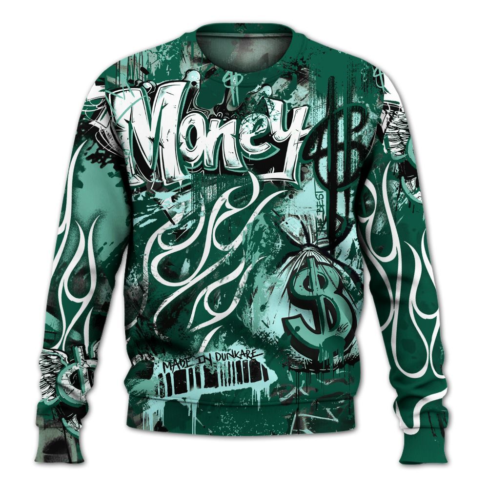 Sweatshirt To Match Oxidized Green 4s - The Best Money All Over Print