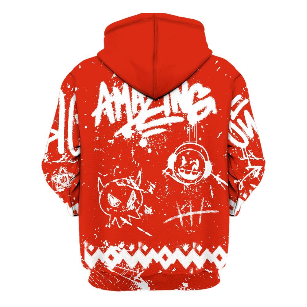 Hoodie To Match Retro Cherry 11s - Friday Sneaker Crayon All Over Print