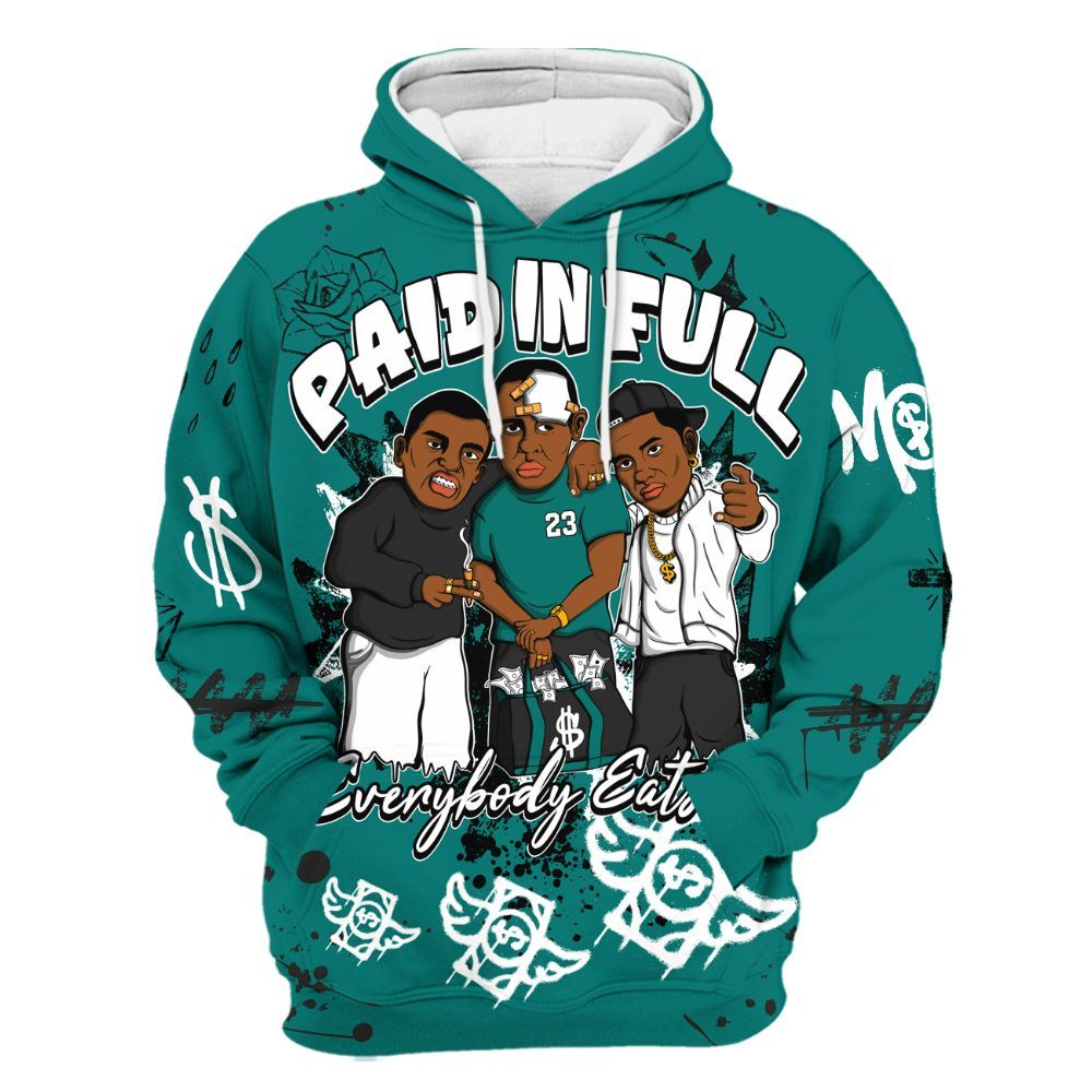 Hoodie To Match Griffey Max 1 Freshwater - Everybody Paid In Full Crayon All Over Print