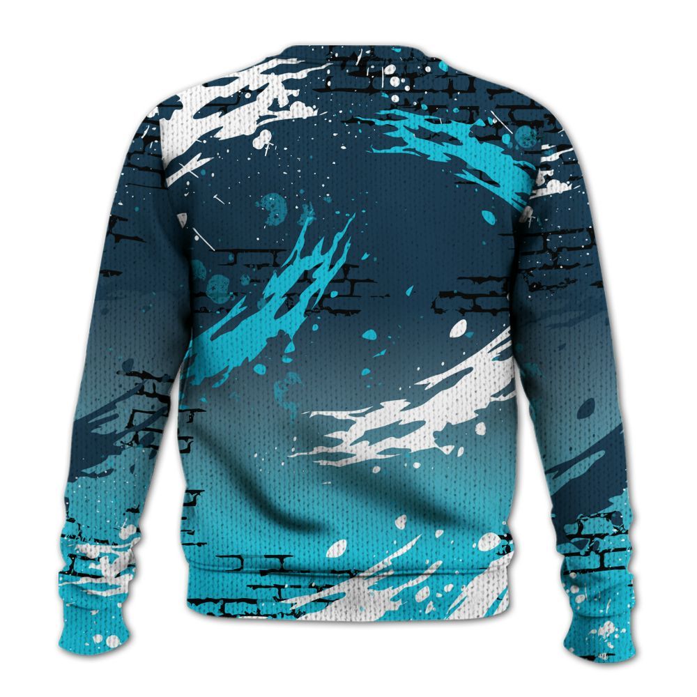 Knitted Sweater To Match Air Navy Baltic Blue - Values Of Loyalty Drip