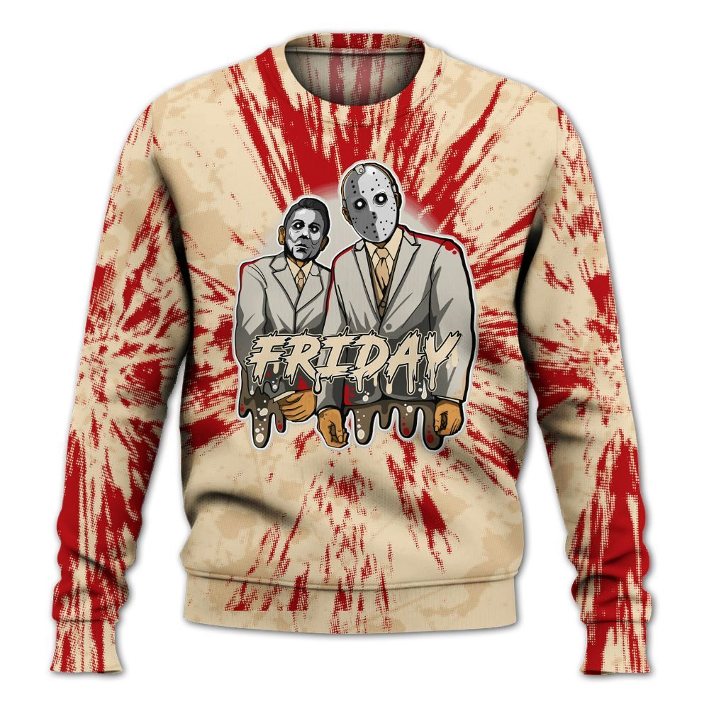 Sweatshirt To Match Dunk Low Strawberry Waffle - Friday Halloween Graphic Luxury All Over Print